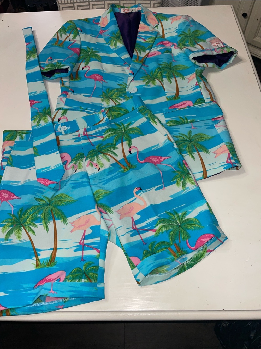 Opposuits Men’s Summer Flaminguy suit flamingos size 38